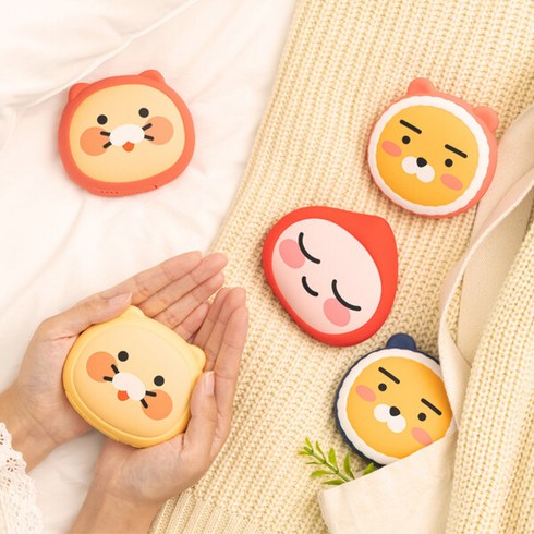 2023년 가성비 최고 카카오프렌즈 얼굴형손난로 보조배터리 5000mah - 219249 카카오프렌즈 얼굴형 손난로 보조배터리 5000mAh C타입 충전, 손난로 보조배터리_핑크 후드 춘식이, 1개