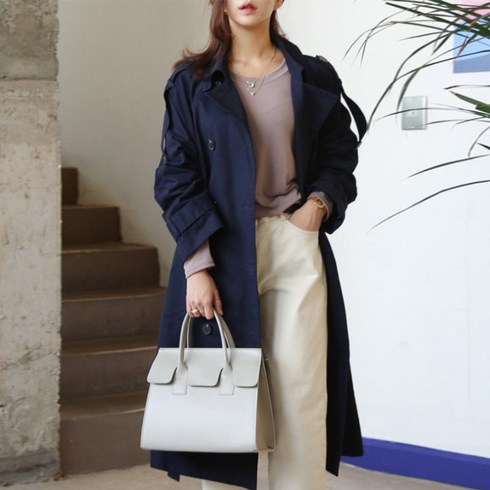 데일리앤 클래식 트렌치 롱코트