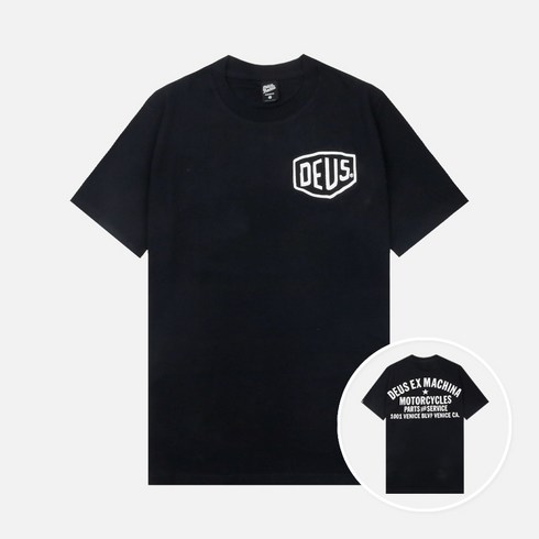 2023년 가성비 최고 데우스 - 데우스 VENICE ADDRESS TEE 반팔티 T_DMW41808C-BLK