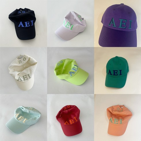 아에이오우모자 - 아에이오우 Aeiou Logo Lettering Cap 10 Colors