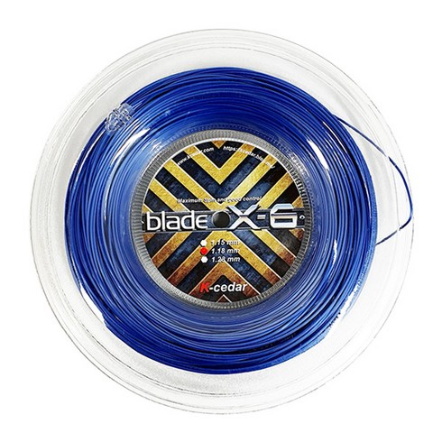 K-Cedar 케이세다 블레이드 X-6 육각 테니스 스트링 1.18mm 200m