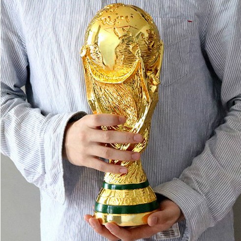 카타르월드컵공인구 - 2022 카타르 월드컵 트로피 장식품 인테리어 모형, 36cm2kg 실버, 1개