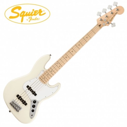 스콰이어베이스 - NEW Squier 스콰이어 베이스기타 Affinity Jazz Bass V MN Olympic White (037-8652-505), 1개