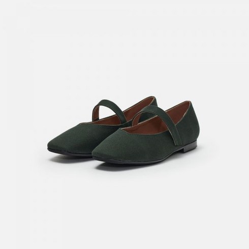 로서울 Rowie Mary jane shoes Fabric Deep green 388721