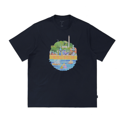 [국내매장판]말본 골프 반팔티 [Bermuda Collection] 라운드 티셔츠 NAVY 네이비 M3313LRS02NVY