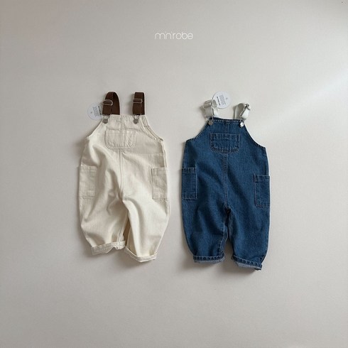 미니로브24가을 - 24가을 미니로브 캥거루데님오버롤(10~48개월) 베베 팬츠 멜빵바지 등원룩