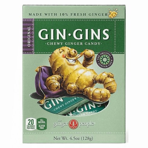 진저피플 진진스 츄이 진저 캔디 오리지널 글루텐 프리 올 내추럴, 128g, 1개