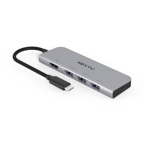 NEXT-2274TCH-4K 5 IN 1 C타입 멀티 포트 어댑터 USB-C PD 충전지원 멀티허브 USB 3포트 멀티허브 4K@30Hz HDMI 지원 넷플릭스 지원