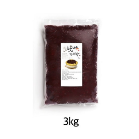눈꽃나무 국산 팥빙수팥 가마솥에 장시간 삶은 100% 수제 빙수팥, 3kg, 1개