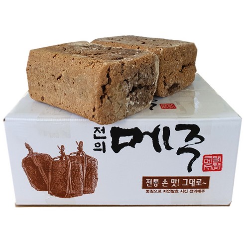 국산콩4kg으로 만든 재래식전통메주 2장 자연발효숙성(고추+대추), 2개, 4kg