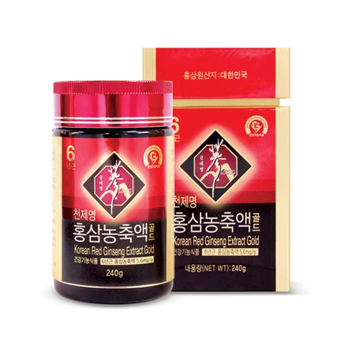 천제명 6년근 홍삼정 홍삼농축액 골드 (240g x 1병)+쇼핑백