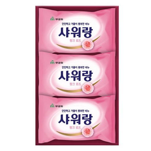 무궁화타임비누 - 무궁화 무궁화 샤워랑 핑크 로즈 130g x 48개 (1BOX)