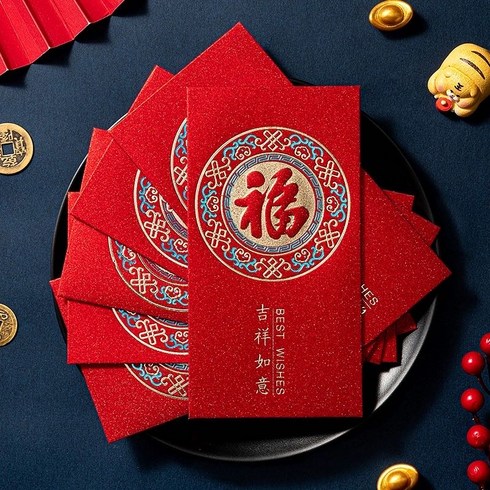 칠성 중국 훙보우 돈봉투 빨간봉투 명절봉투 6pcs, B-TYPE