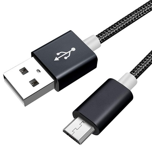 커세어 게이밍 보이드 RGB 엘리트 무선 프리미엄 헤드셋 마이크로 USB 케이블용 교체 충전 케이블 (1.5m(5피트) 블랙)