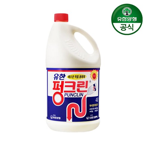 유한락스 펑크린 배수관 막힘 용해제, 4L, 2개