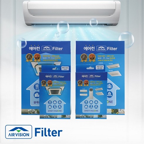 에어비젼 에어컨필터 미세먼지제거 유해가스제거 탈취 공기청정필터, AVAC-SP(전기종), 3개입