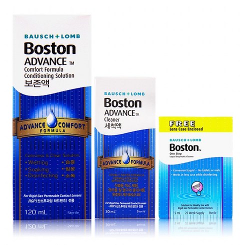 보스톤보존액 - 보스톤보존액120ml+세척액30ml+단백질제거제5ml, 1세트, 155ml