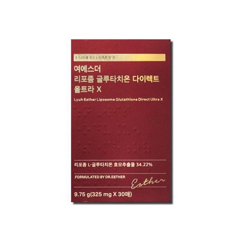 여에스더 리포좀 글루타치온 다이렉트 울트라X 325 mg 30매 1개 RS, 기본, 없음