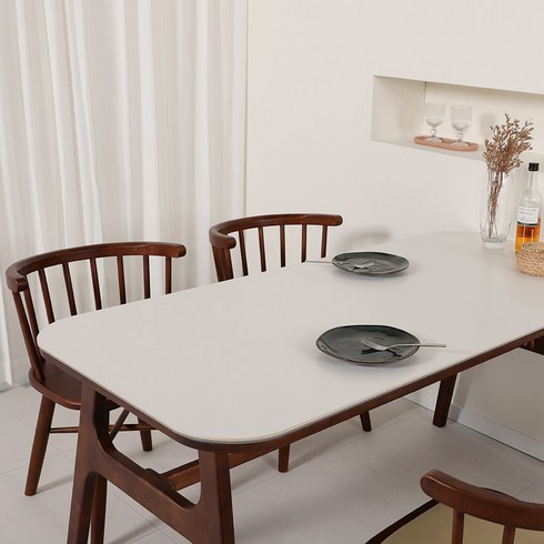 라움 디어 4인용 양면 세라믹 테이블, 디어양면세라믹스퀘어(화이트/화이트마블)1400
