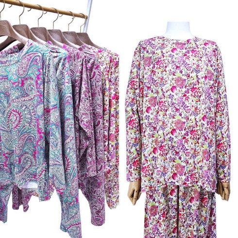 [편마담샵] 부들부들 엄마실내복 봄가을 세트 상하 특대잠옷