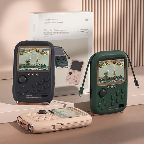 게임보이 어드밴스 게임 콘솔용 휴대용 레트로 핸드헬드 콘솔 6000Mah 용량 보조배터리 3.2 인치 소프트 라이트 컬러 스크린 10000 2023 신제품, 02=DarkBlue