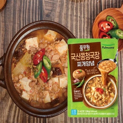 [풀무원] 국산콩 청국장 찌개양념 (130g) 10개, 130g