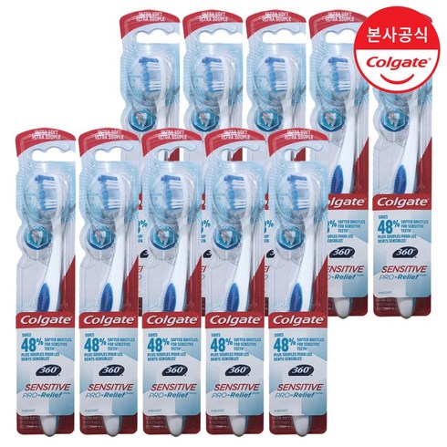 콜게이트 360 센시티브 프로릴리프 칫솔 1개입 X 10개, 1개