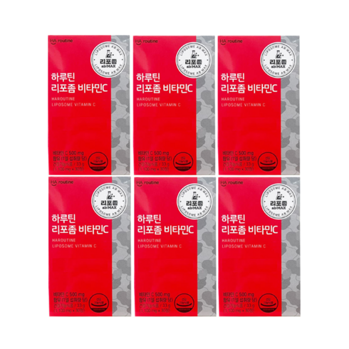 하루틴 리포좀 비타민C 6개월분 - 우리바이오 하루틴 리포좀 비타민C 1100mg 30정 6박스 6개월분, 30개, 6개