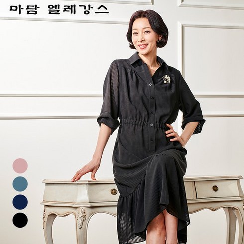 마담엘레강스 마담엘레강스 엘레나 시어서커 원피스 K231OP01