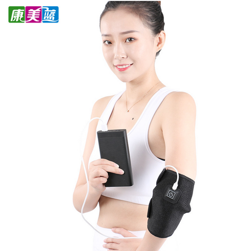 팔꿈치 찜질기 USB 온열 찜질팩 전기 온열기, 검정