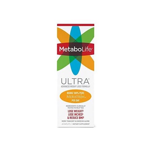 metarise - MetaboLife 울트라 어드밴스드 체중 감소 포뮬러 - 메라트림 가르시니아 캄보지아 카페인 함유 체중 감소를 위한 식욕 억제제 및 신진대사 부스터 - 남성 및 여성을 위한 열, 1개, 45정
