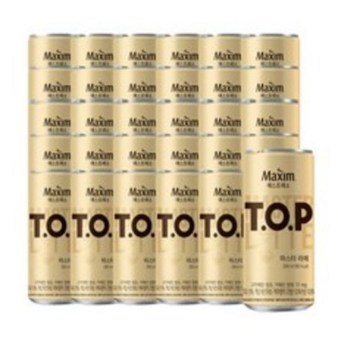 TOP 맥심 T.O.P 마스터 라떼, 200ml, 72개