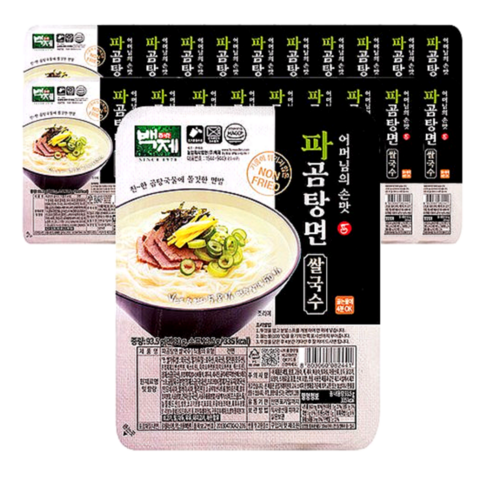 백제파곰탕면 - 백제 파곰탕면 쌀국수, 93.5g, 20개