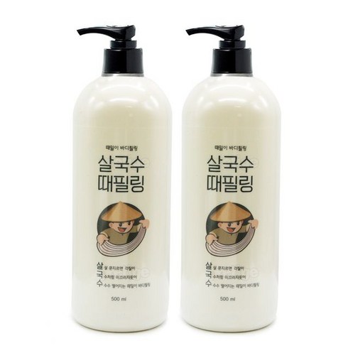 바로그때필링 기본구성 - 라끄베르 때밀이 바디필링 살국수 500ml+500ml때필링, 2개, 500ml