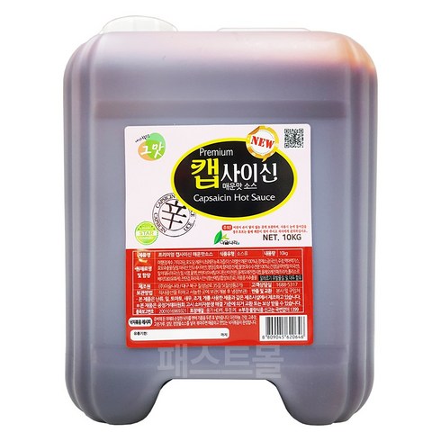 이슬나라 캡사이신매운맛소스 10kg, 1개