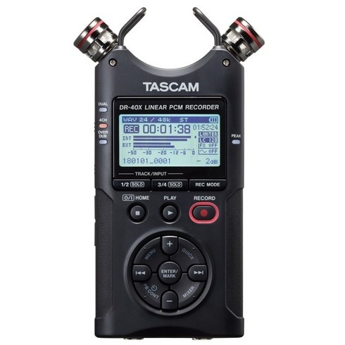 타스캠 Tascam 레코더 녹음기 인터페이스 겸용 DR-40X, 블랙