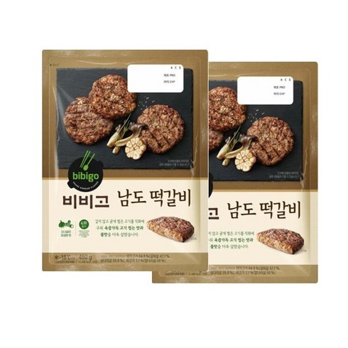 비비고 남도 떡갈비, 450g, 2개