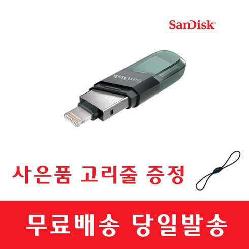 ixpand - 샌디스크 iXpand Flash Drive Flip 사은품 고리줄 증정, 256GB