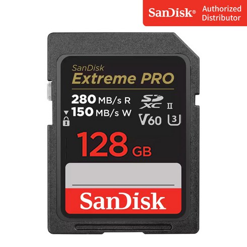 2023년 가성비 좋은 미러리스전문가용 - 샌디스크 Extreme Pro 익스트림 프로 SDXC UHS-2 SD메모리카드 UHS-II V60 SDXEP 128GB, 128기가