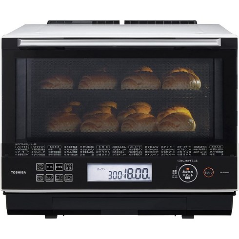도시바 과열 수증기 오븐레인지 30L 돌가마 돔 300도 2단조리 ER-SD3000(W) 그랑 화이트 플랫 테이블, 1.[건강 조리] 과열 수증기 2단 조리/화이트