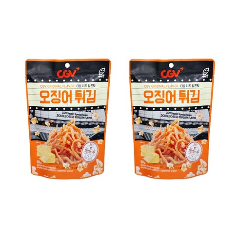 cgv - 아라움 CGV 오징어튀김 더블치즈맛 50g, 2개