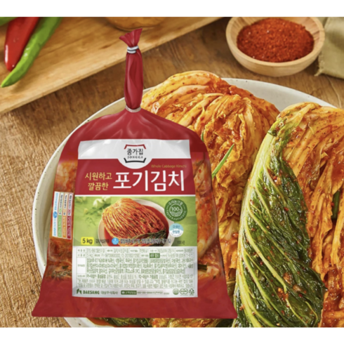 종가집 - 종가집 포기 배추김치 5kg 대용량 김치, 1개