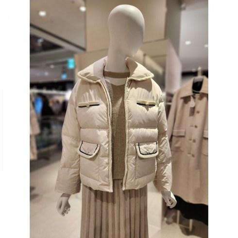 [올리브데올리브] 트위드 배색 다운 점퍼 YP3WM800(2825954) 백화점