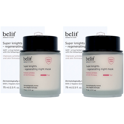 빌리프 슈퍼 나이츠 리제너레이팅 나이트 마스크 75ml + 슬리핑마스크, 리제너레이팅 나이트 마스크 75ml x 2개