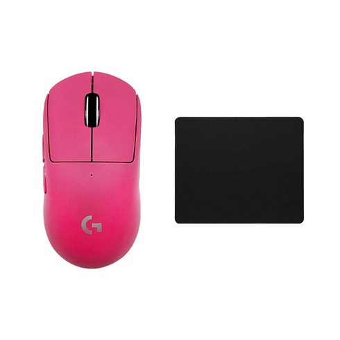 로지텍G PRO X SUPERLIGHT 무선 마우스 벌크 + 마우스패드 세트, 핑크