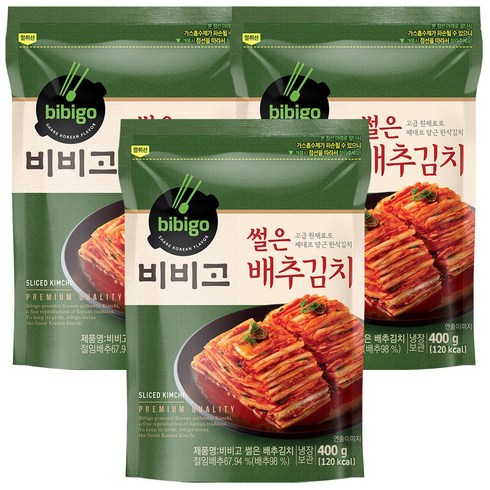 비비고썰은배추김치 - 비비고 썰은배추김치, 400g, 3개