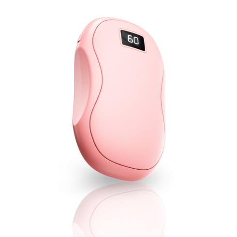 2023년 가성비 최고 가벼운손난로무선보조배터리 대용량 - HORIZON 무선 휴대용 대용량 충전식 보조배터리 양면 발열 손난로 전자 핫팩, 핑크