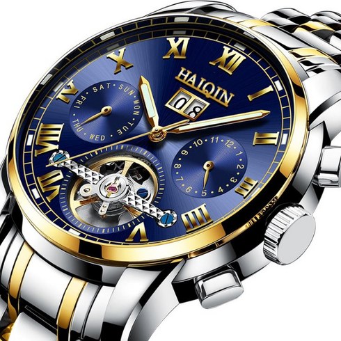 HAIQIN 남자시계 남성시계 손목시계 오토매틱 메탈시계 명품시계 남자손목시계