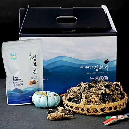 제주담은김부각 - 이제주몰 제주 담은 김부각 선물세트 (35g x 7봉) / 선물박스포장 명절선물추천 등