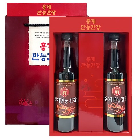 홍게 만능간장 500ml 2p선물세트 / 명절 추석선물 단체선물 / 만능간장, 2개